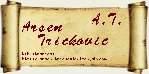 Arsen Tričković vizit kartica